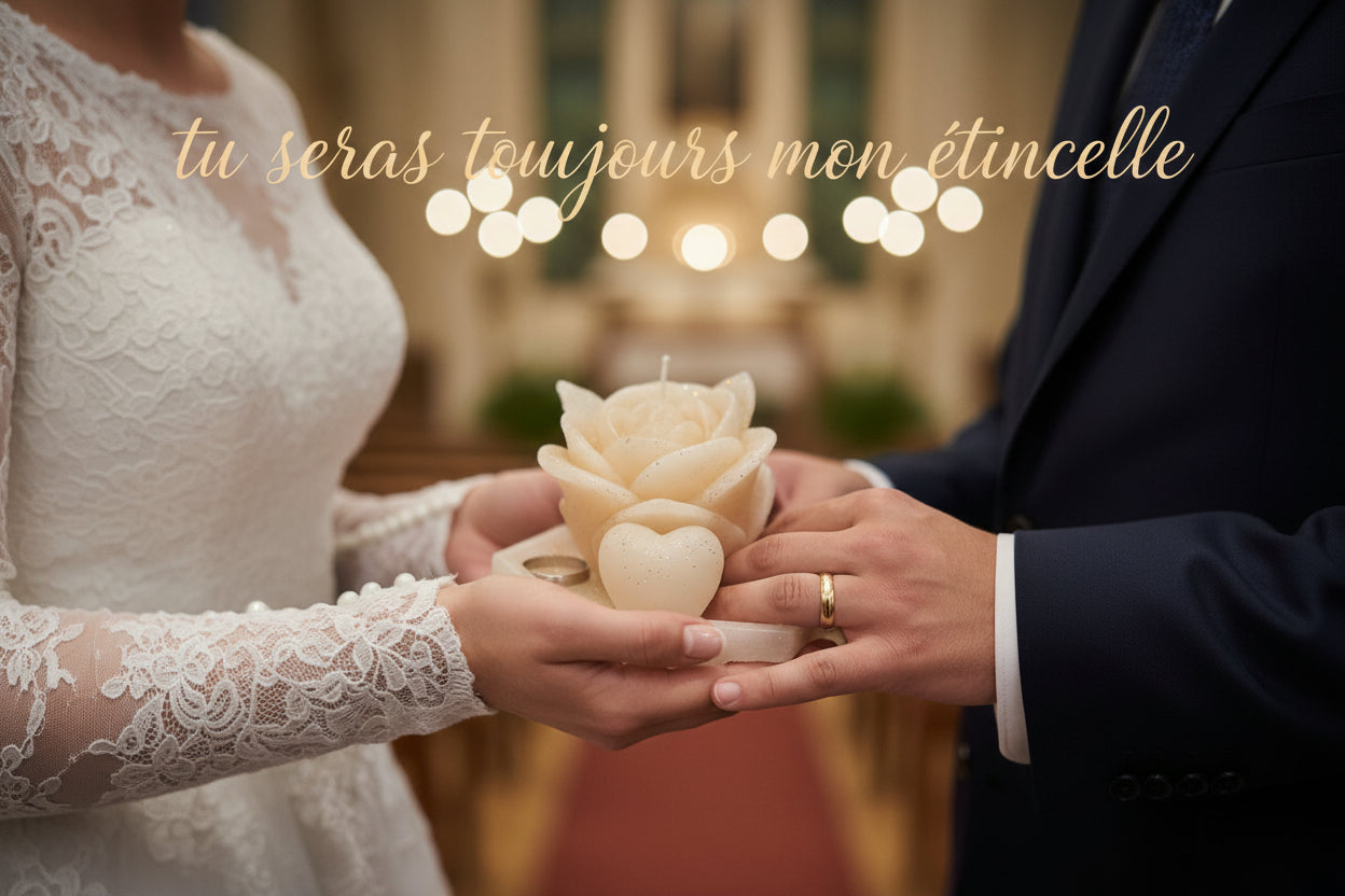 Rose porte-alliances - Centre de table événementiel