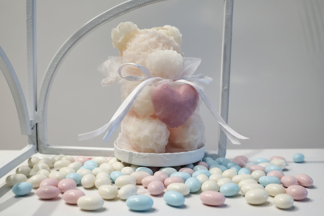 Ourson dans un tulle - Cadeau événementiel personnalisable