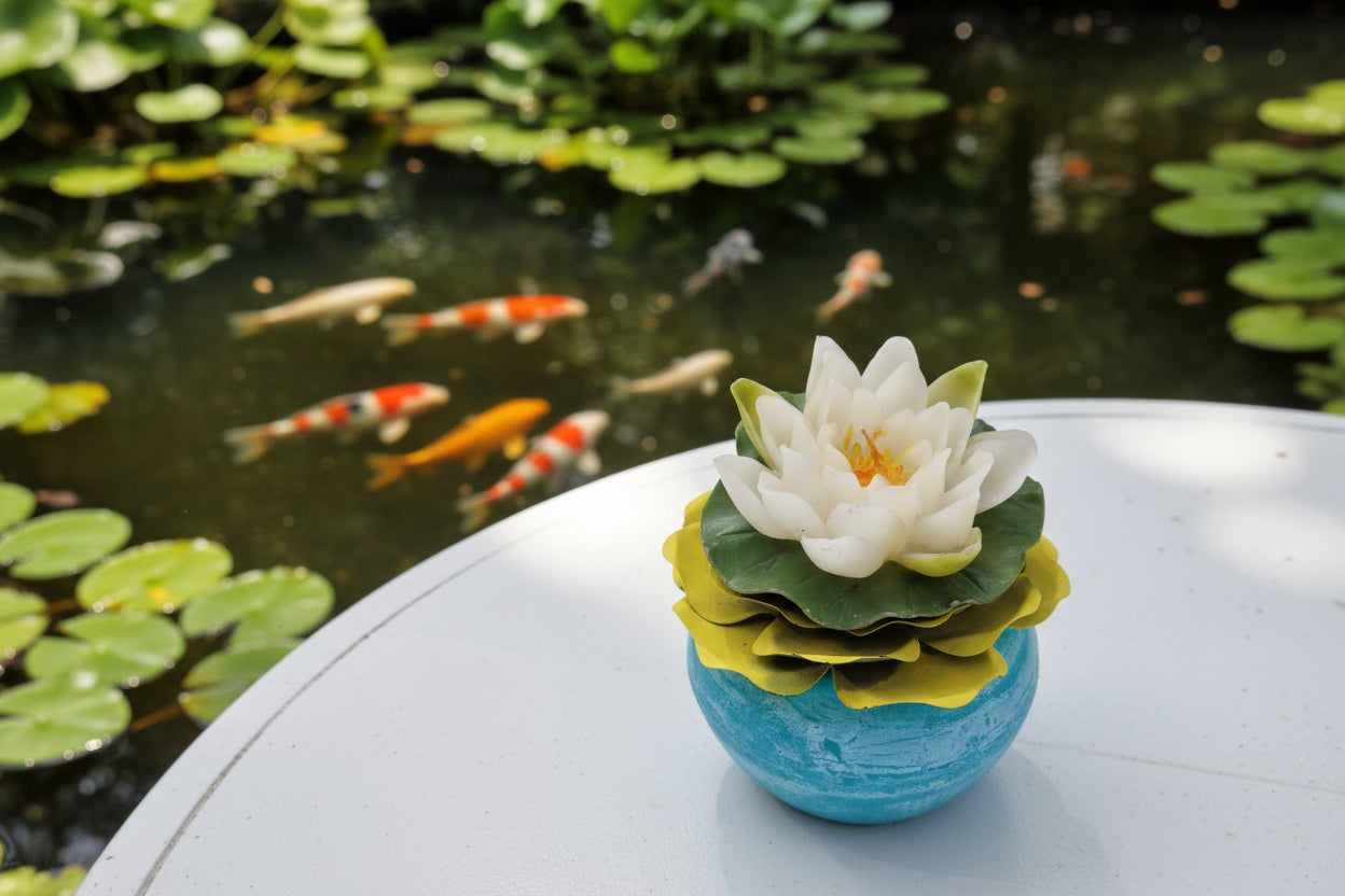 Nénuphar Lotus - Bougie romantique 3-en-1