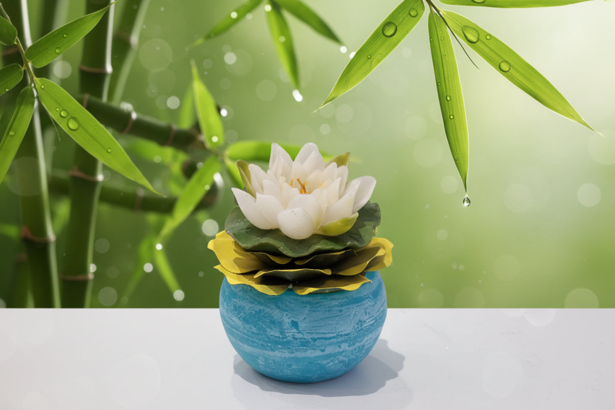 Nénuphar Lotus - Bougie romantique 3-en-1