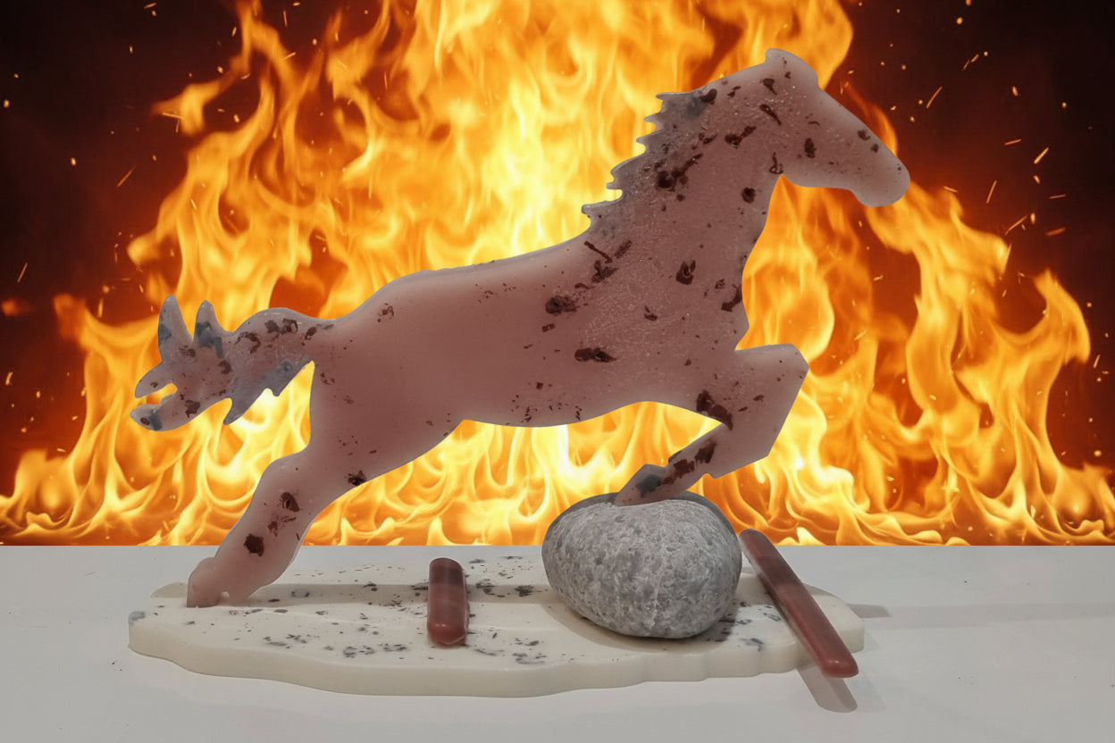 Bougie Cheval de Feu - Année du Cheval