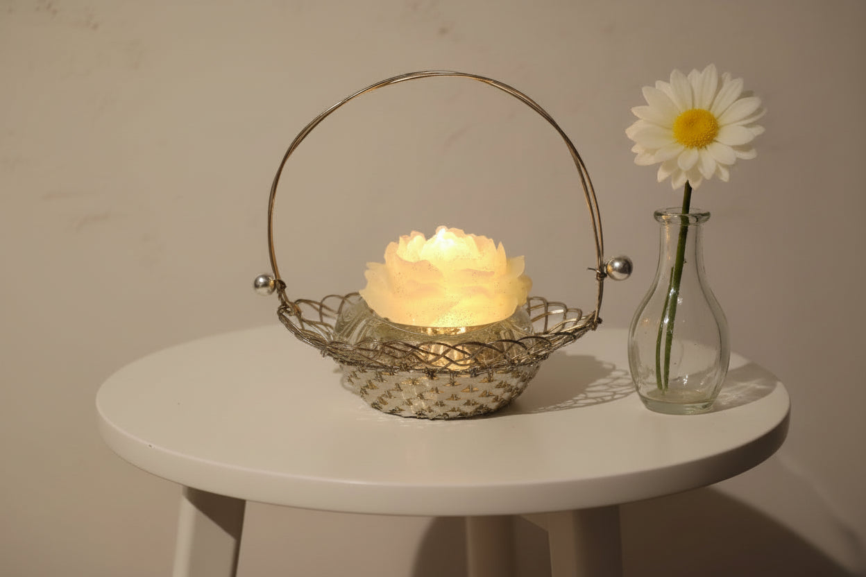 🌸 Pivoine lumineuse - Composition florale décorative avec LED multicolore💡