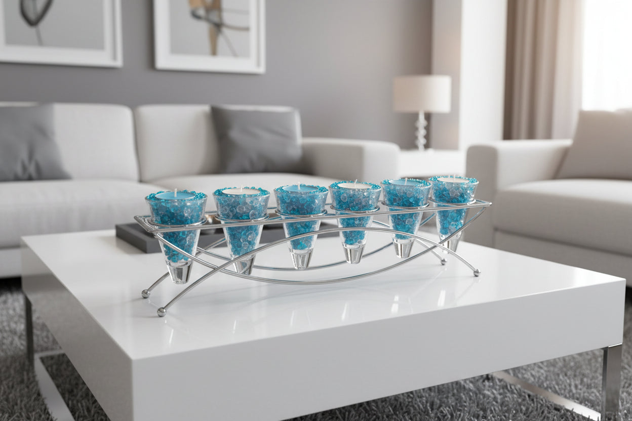 Photophore décoratif avec bougies