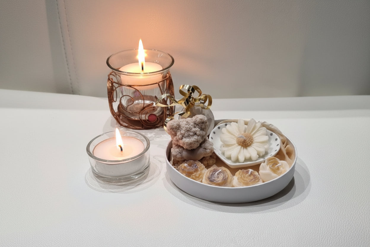 Coffret Cadeau Douceur - Bougies Florales & Ourson 💌