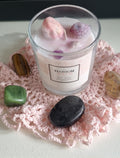 Bougie avec Pierre Rhodonite
