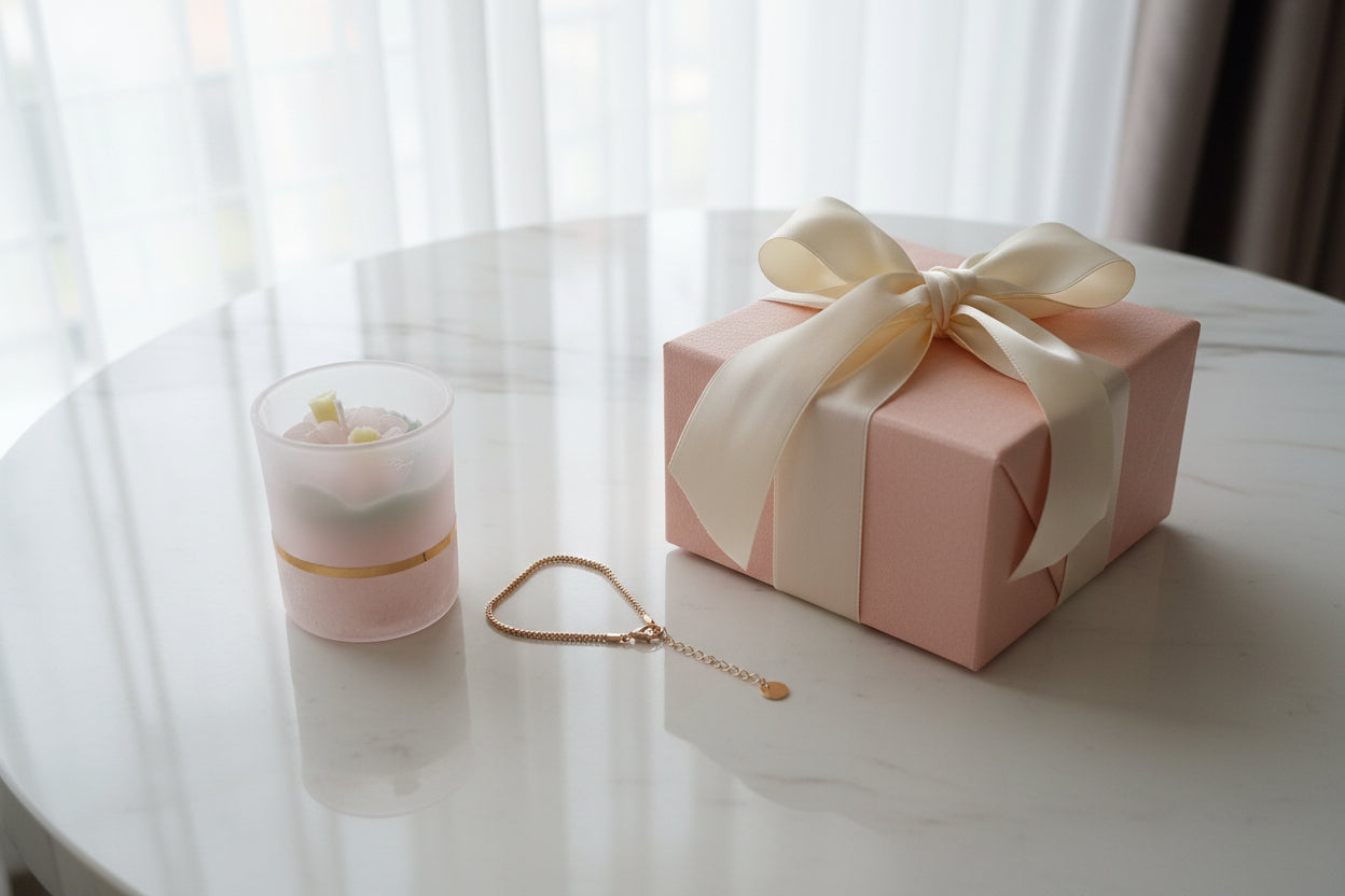 Bougie Mystère avec Bijou caché - Chaînette bracelet