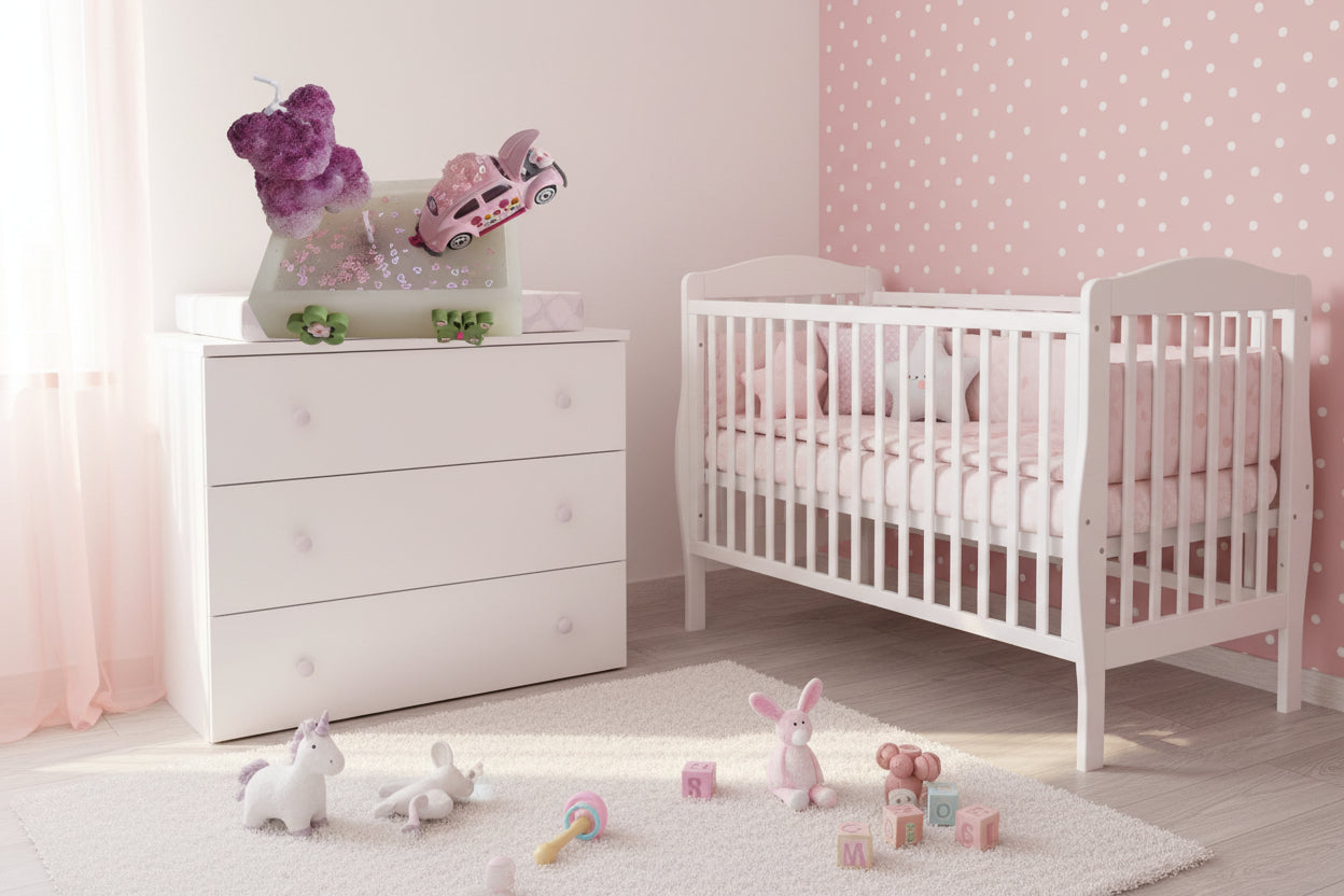 Bougie Ourson Voiture de Collection - Décoration Chambre Bébé