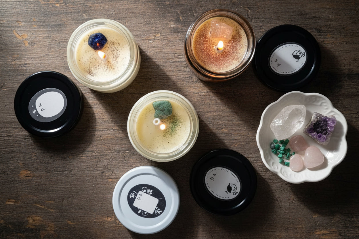 Bougies cristaux et énergies