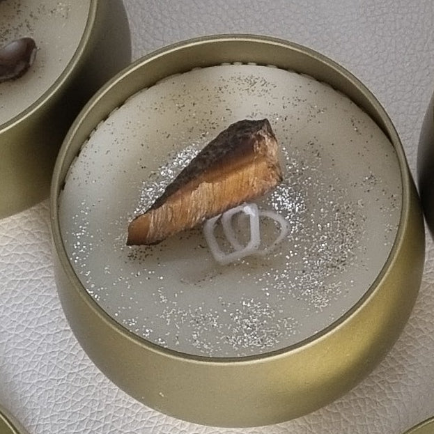 Bougies boite dorée avec cristaux
