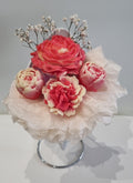 Bouquet "Rose Sisley" - Composition florale en cire végétale